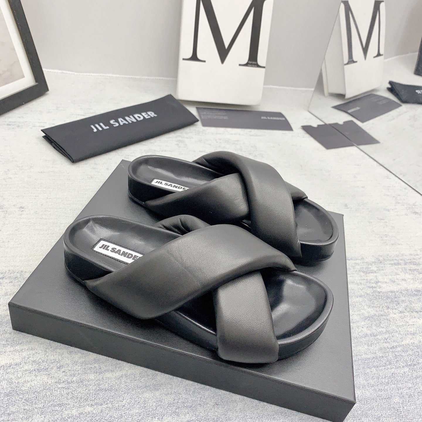 JIl Sander Padded Slides - DopestKickz