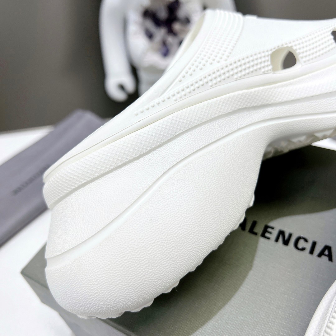 Balenciaga Women's Pool Crocs™ Slide Sandal In White - DopestKickz