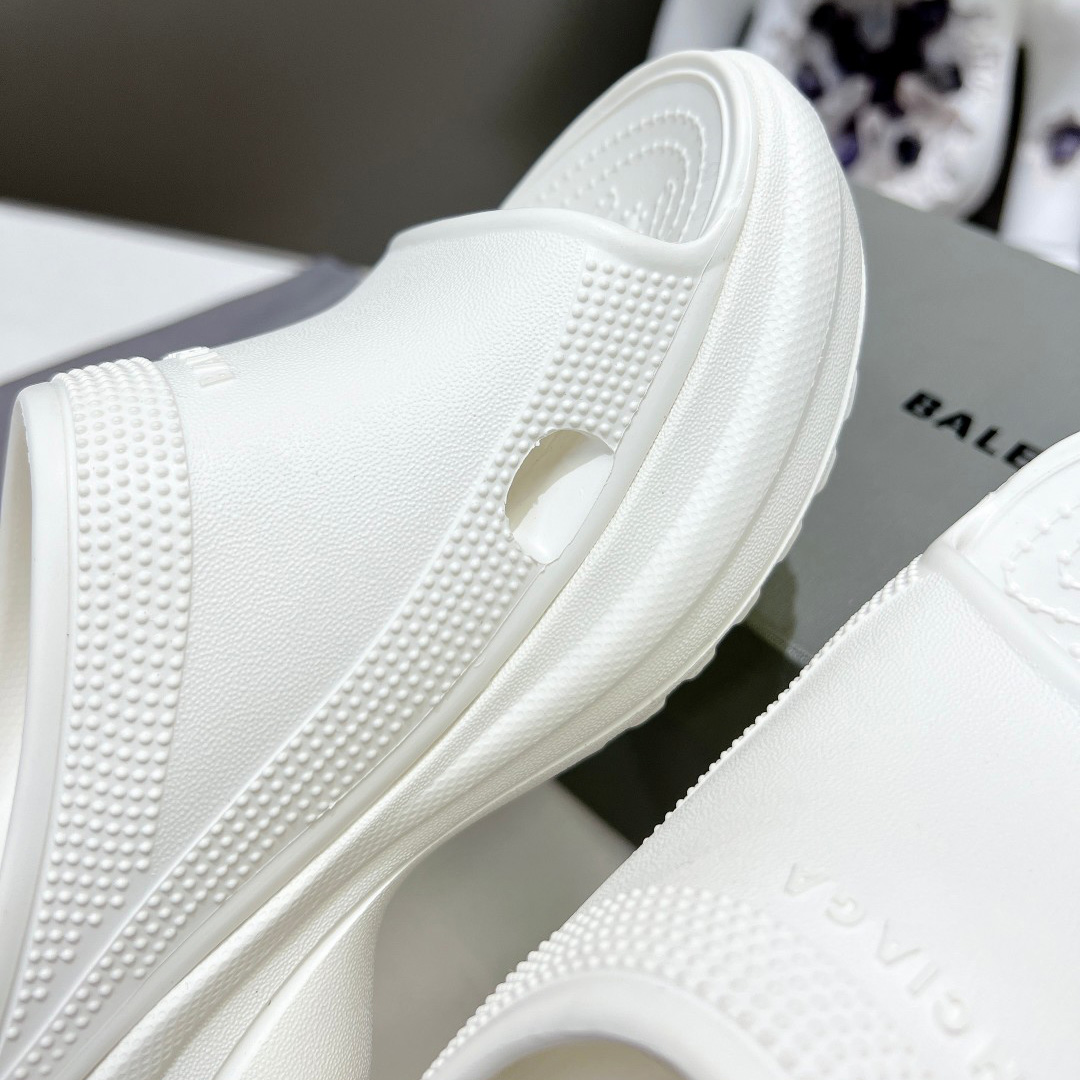 Balenciaga Women's Pool Crocs™ Slide Sandal In White - DopestKickz