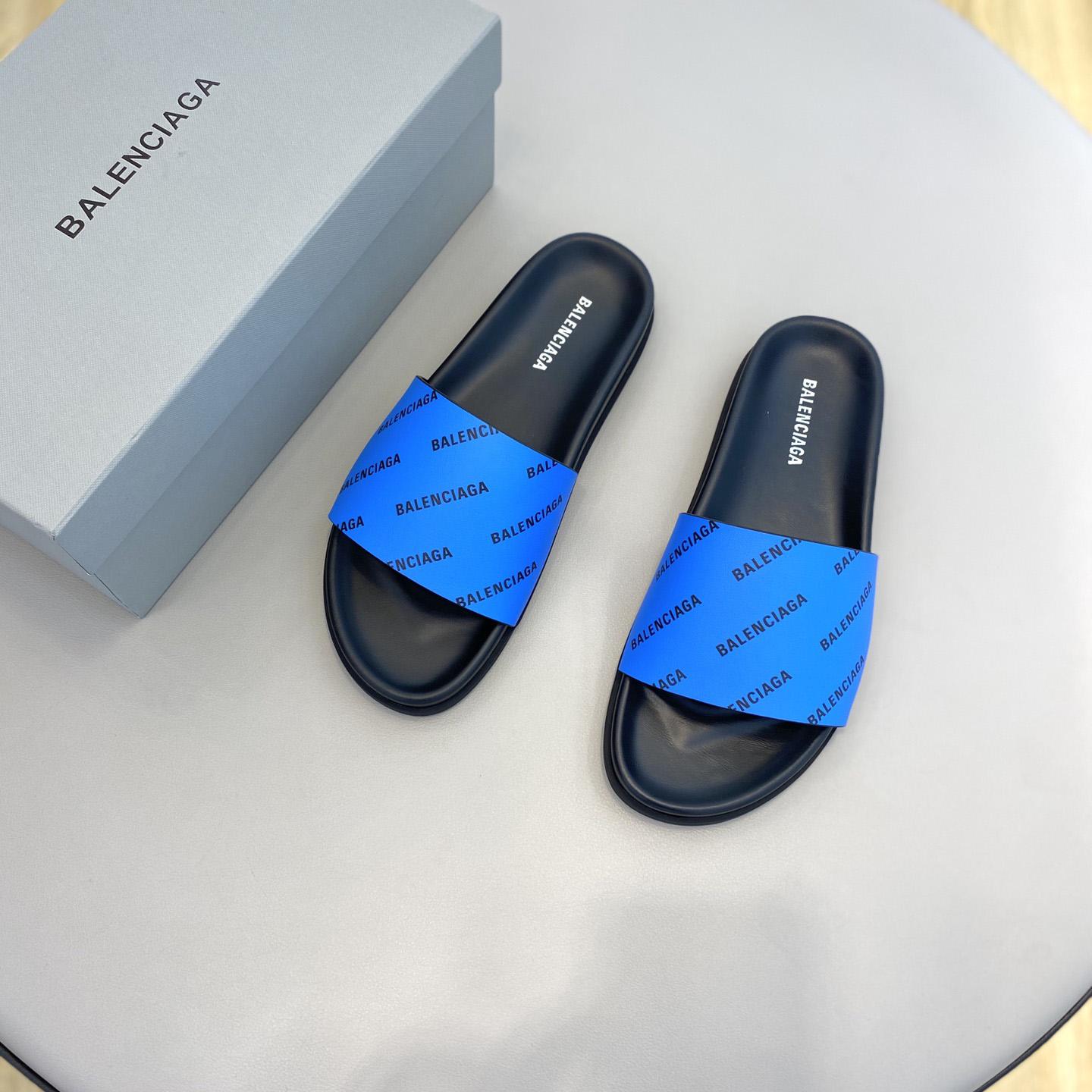 Balenciaga Logo Slide Sandal  - DopestKickz