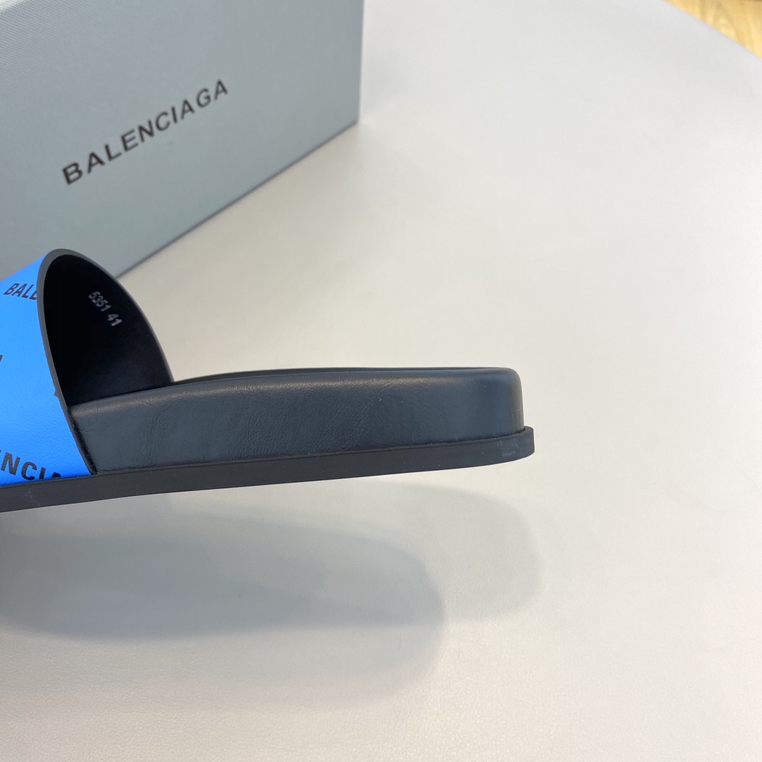 Balenciaga Logo Slide Sandal  - DopestKickz
