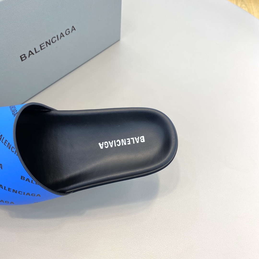 Balenciaga Logo Slide Sandal  - DopestKickz