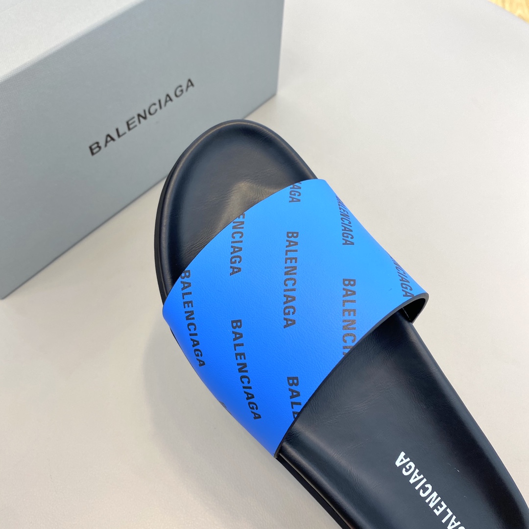 Balenciaga Logo Slide Sandal  - DopestKickz