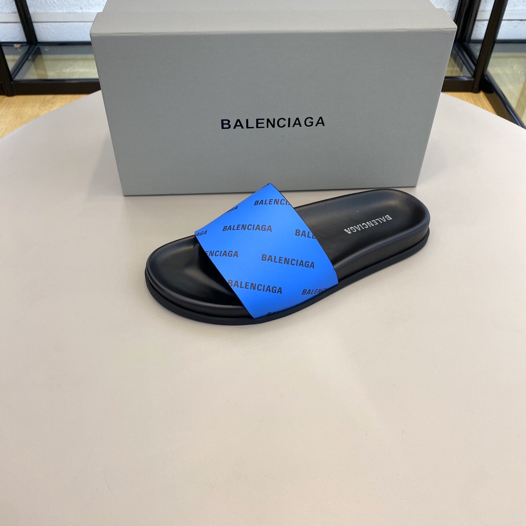 Balenciaga Logo Slide Sandal  - DopestKickz