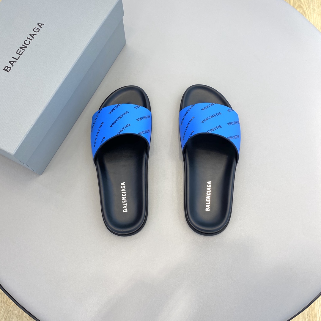 Balenciaga Logo Slide Sandal  - DopestKickz