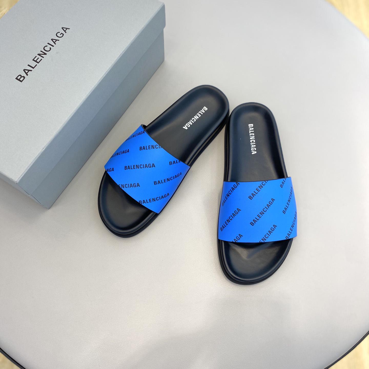 Balenciaga Logo Slide Sandal  - DopestKickz