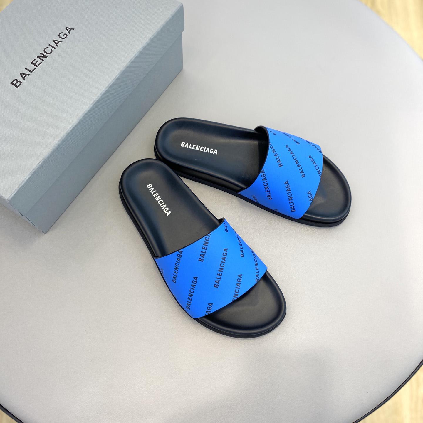 Balenciaga Logo Slide Sandal  - DopestKickz