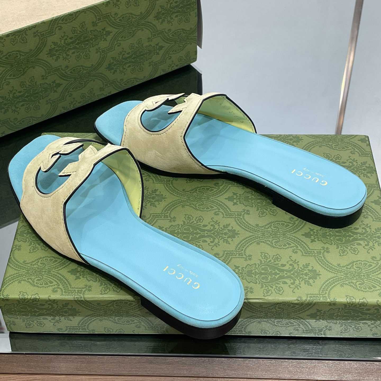 Gucci Women's Interlocking G Cut-out Slide Sandal - DopestKickz