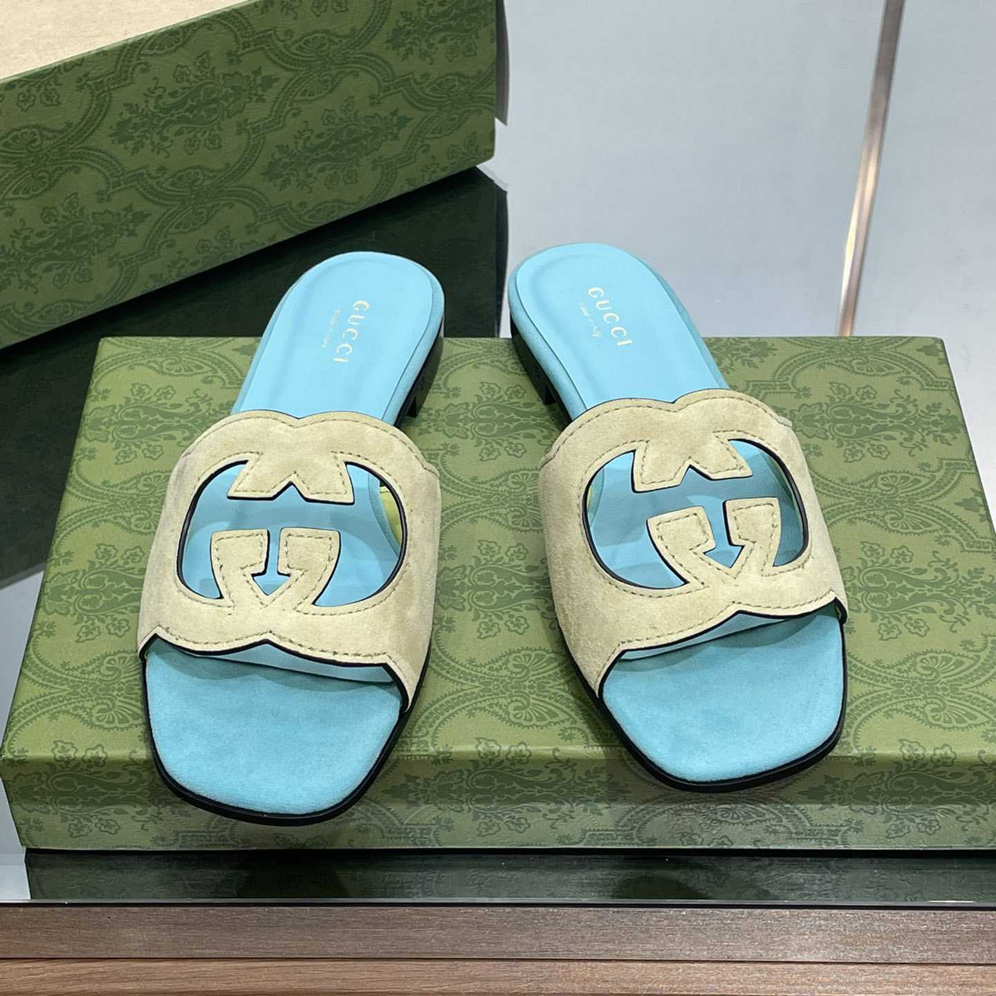 Gucci Women's Interlocking G Cut-out Slide Sandal - DopestKickz