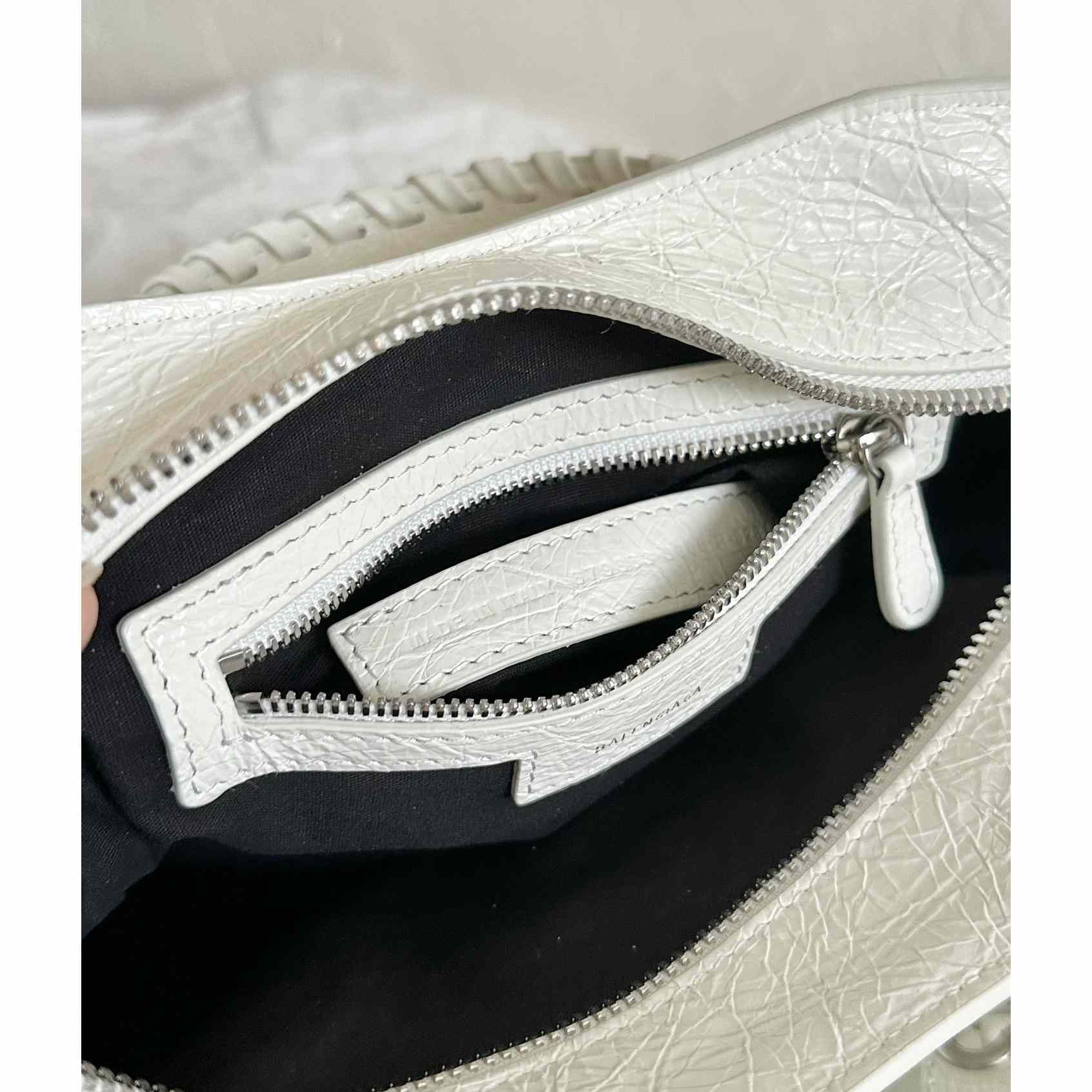 Balenciaga Women's Neo Cagole XS White Cross Body Bag(26×17.8×11.4cm) - DopestKickz