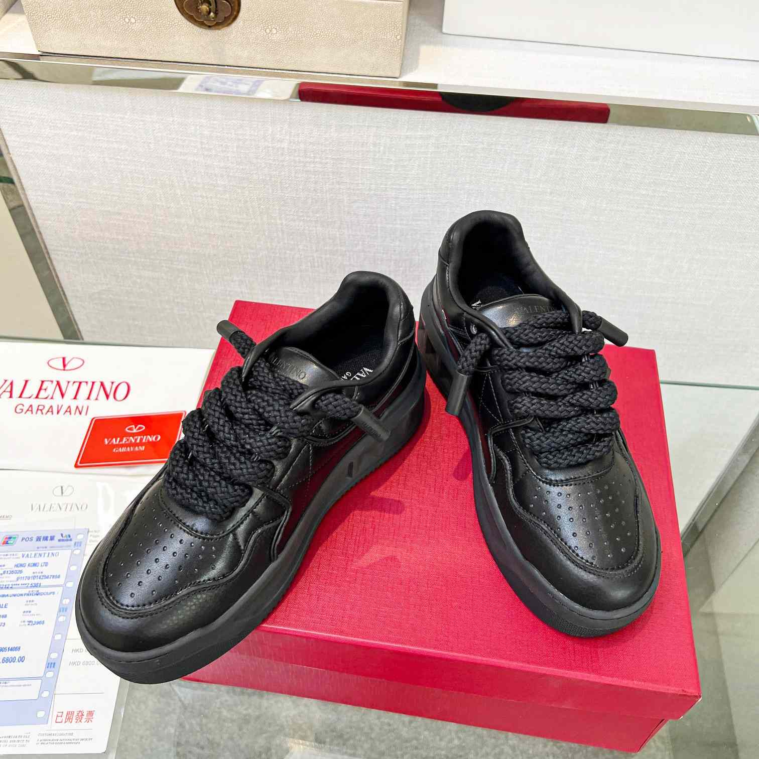 Valenti One Stud XL Nappa Leather Low-Top Sneaker - DopestKickz