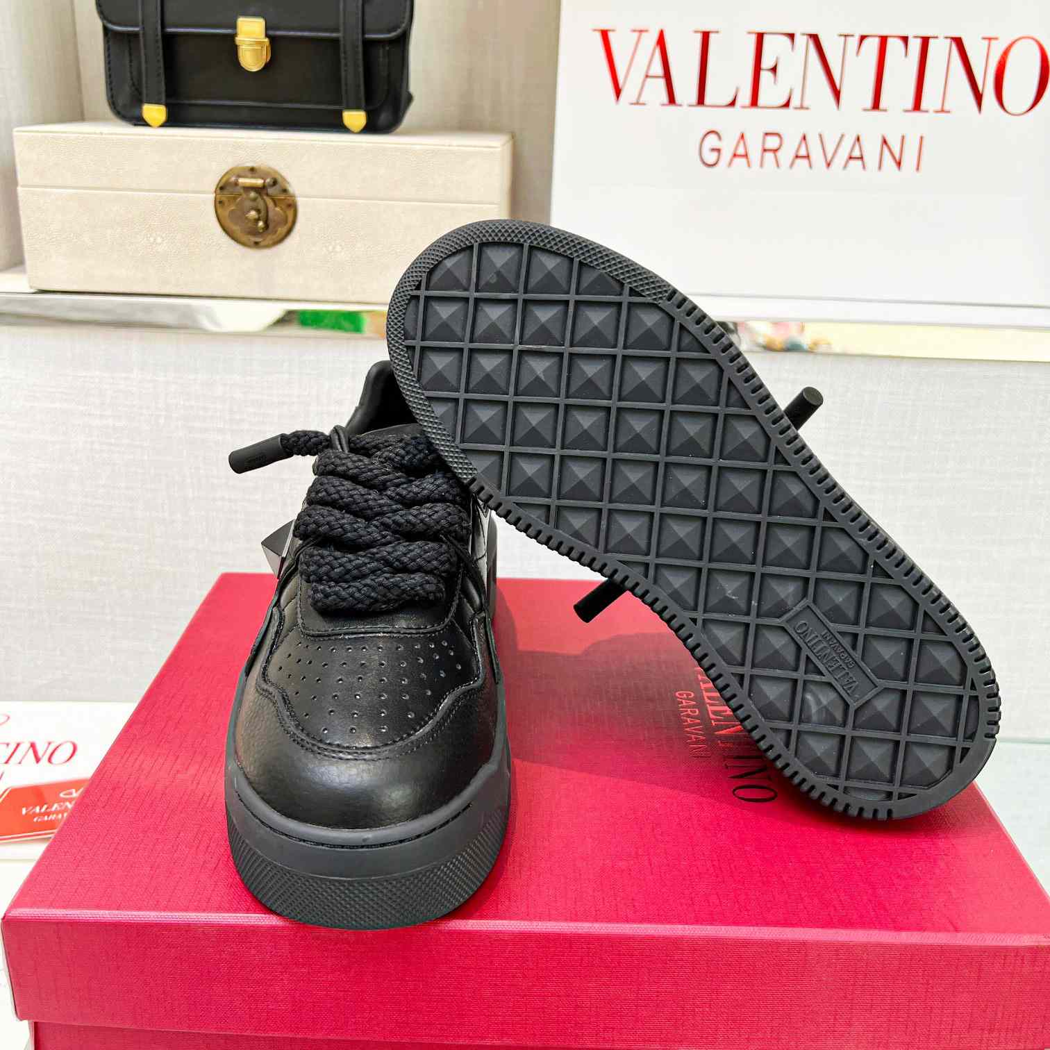 Valenti One Stud XL Nappa Leather Low-Top Sneaker - DopestKickz