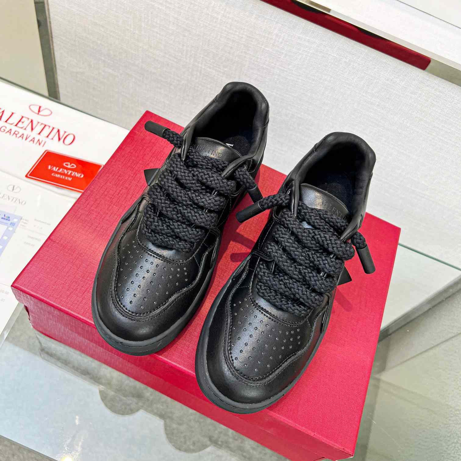 Valenti One Stud XL Nappa Leather Low-Top Sneaker - DopestKickz