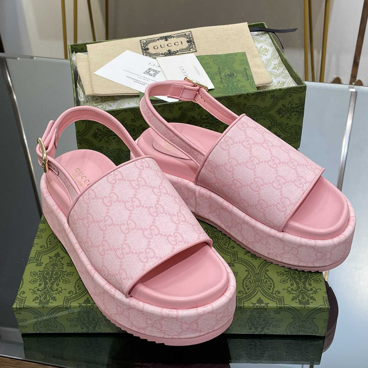 Gucci Women's Platform GG Sandal - DopestKickz