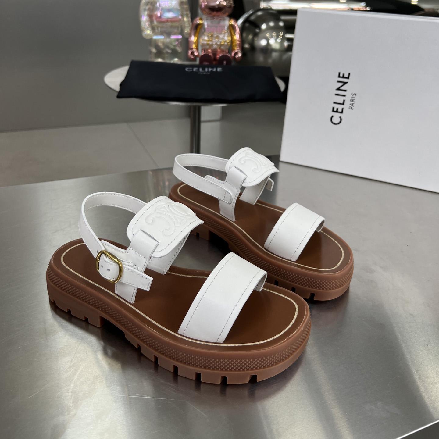 Celine Clea Triomphe Sandal In Vegetable - DopestKickz