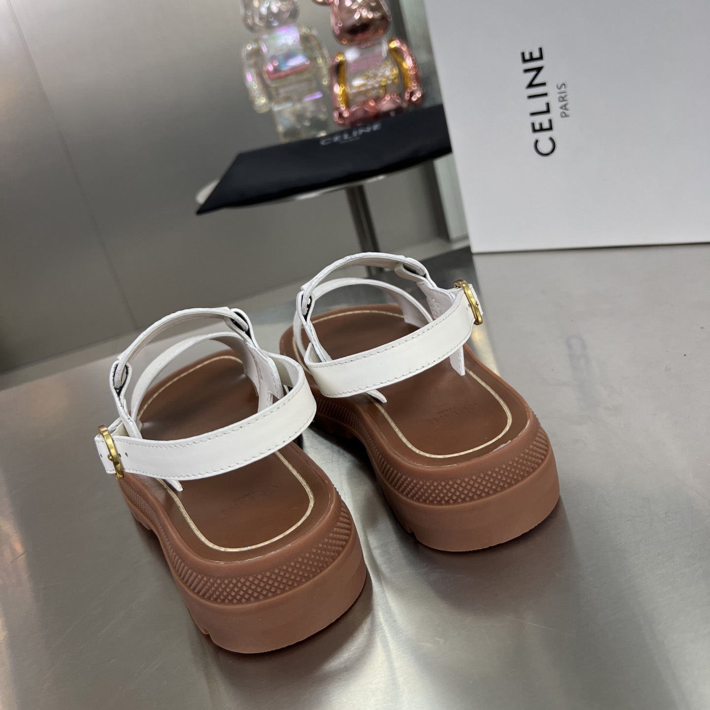 Celine Clea Triomphe Sandal In Vegetable - DopestKickz