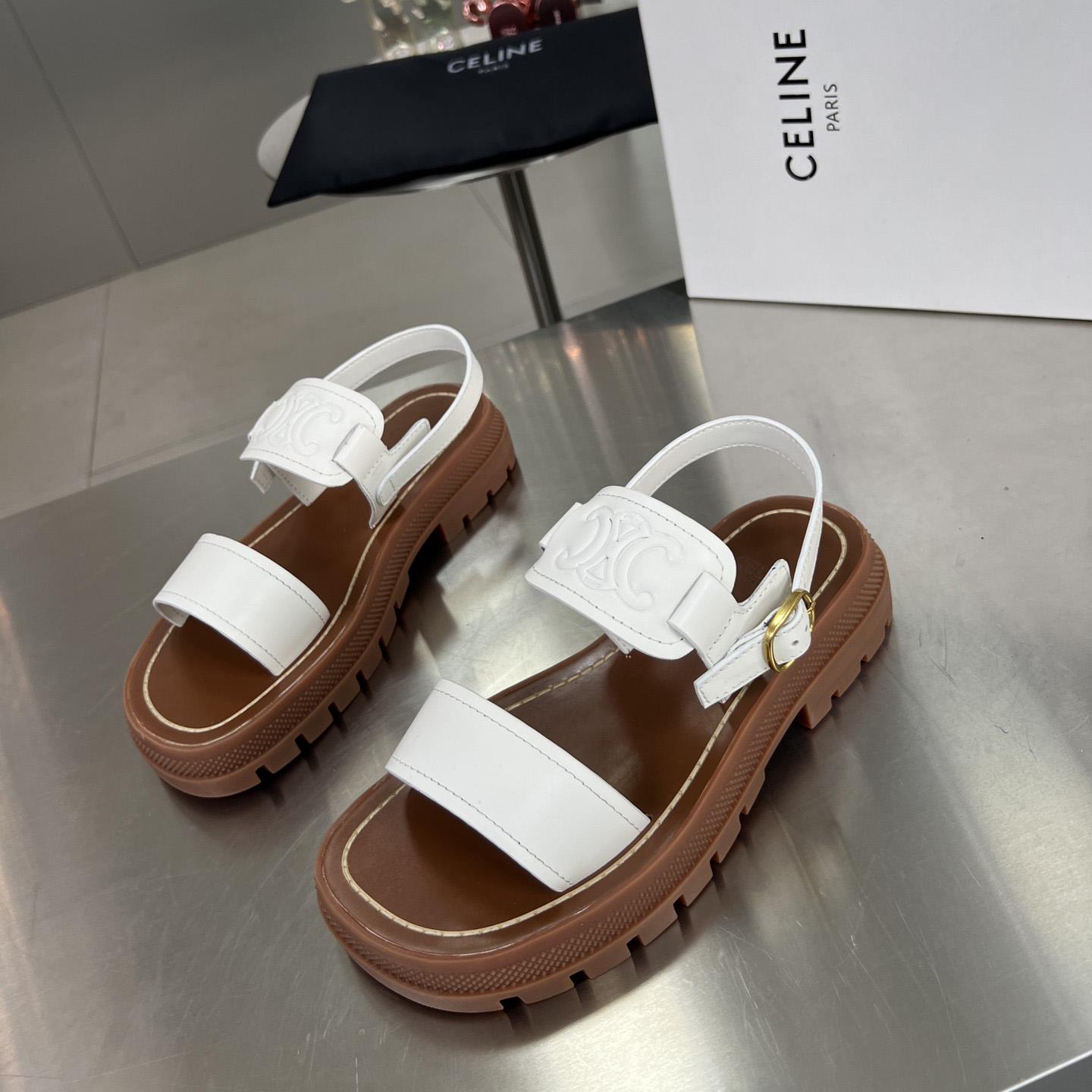 Celine Clea Triomphe Sandal In Vegetable - DopestKickz