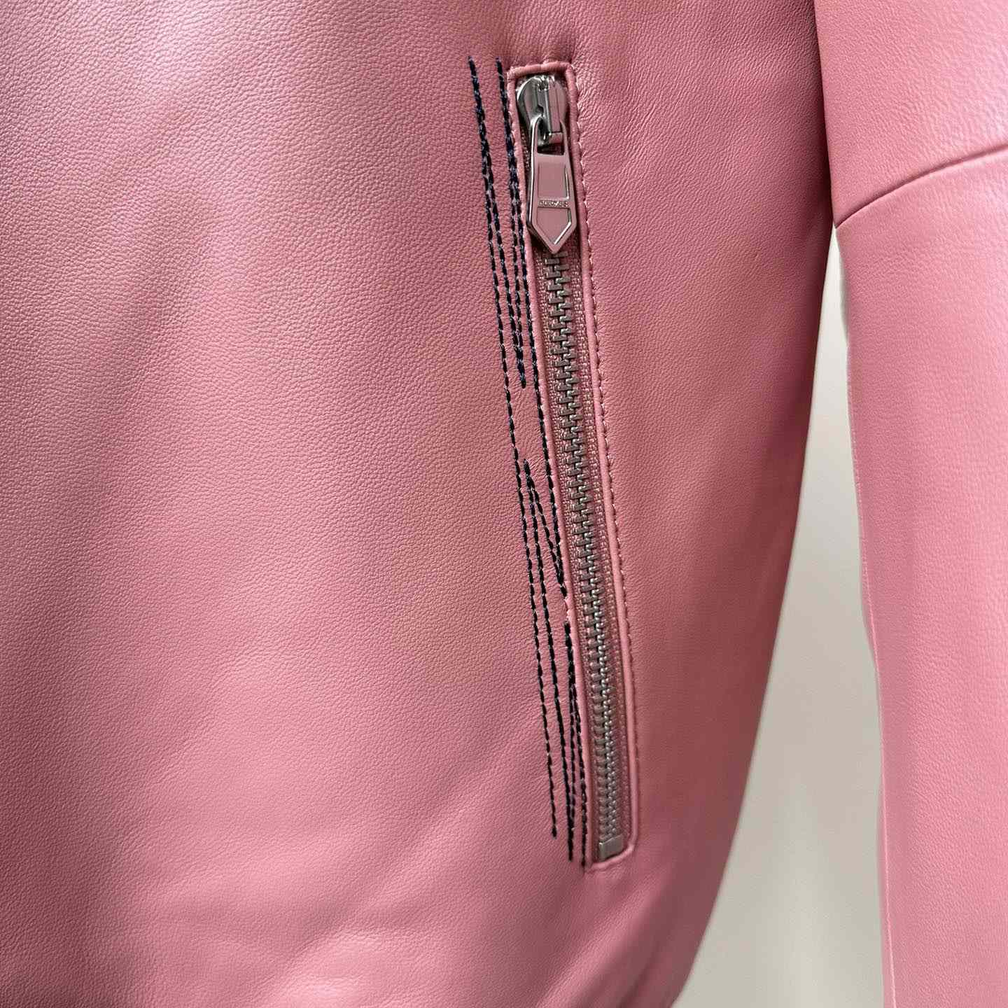 Hermes Jacket In Pink Calfskin - DopestKickz