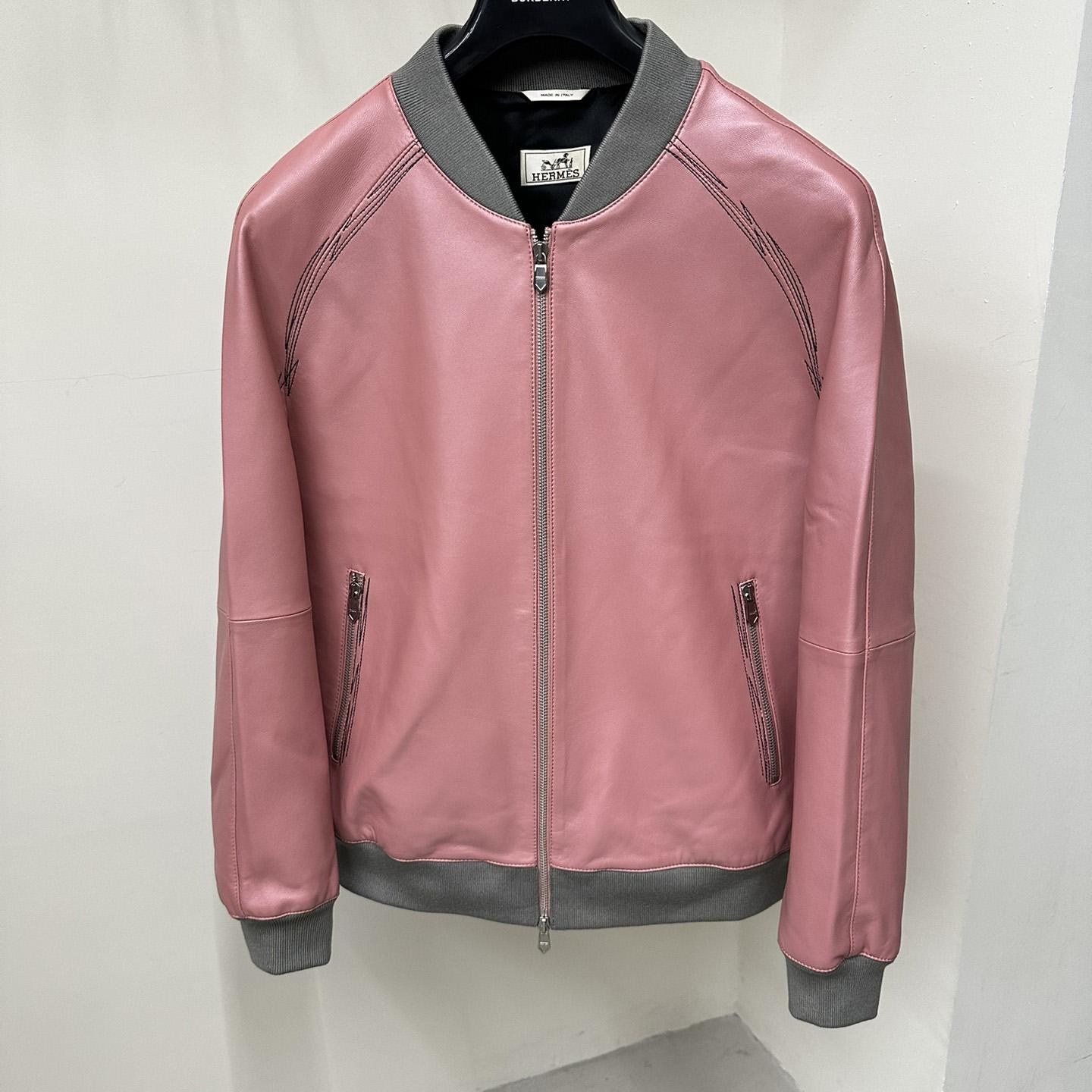 Hermes Jacket In Pink Calfskin - DopestKickz