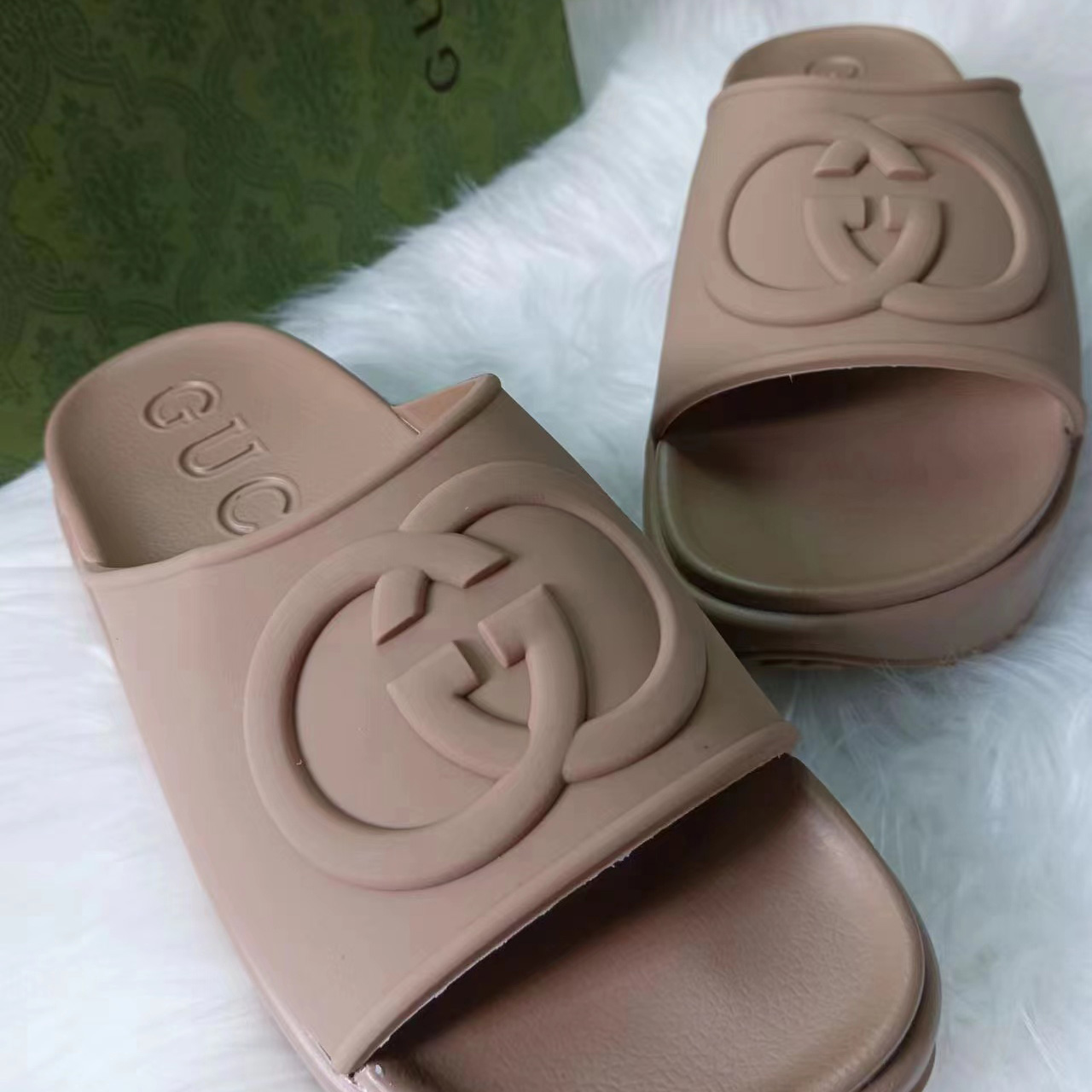 Gucci Interlocking G Slide Sandal  - DopestKickz