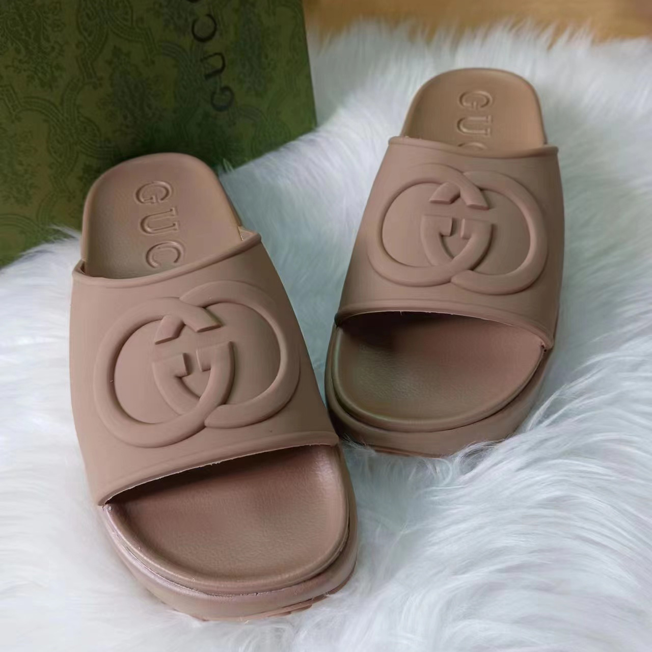 Gucci Interlocking G Slide Sandal  - DopestKickz
