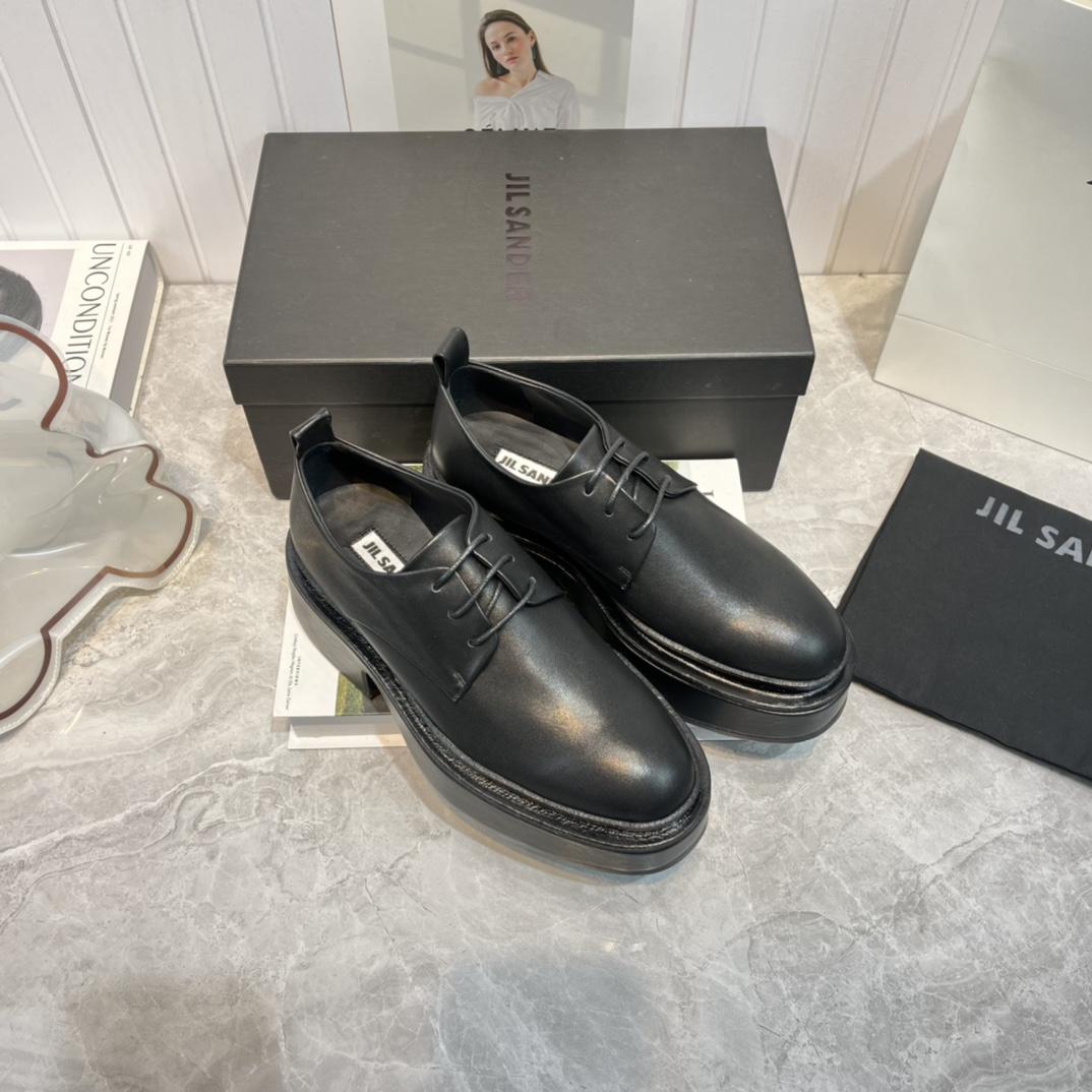 JIl Sander Black Wedge Lace-Ups - DopestKickz