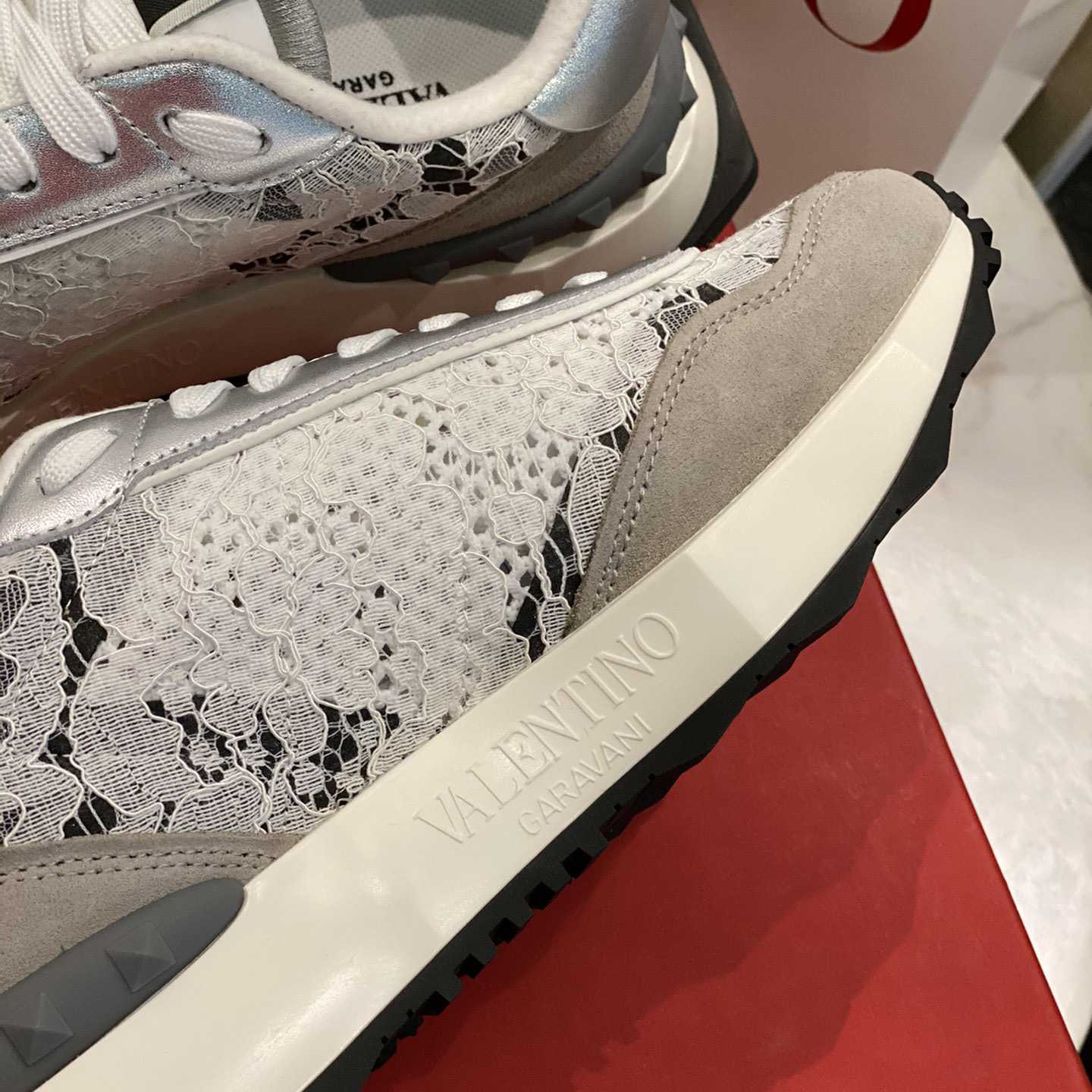 Valenti Lace And Mesh Lacerunner Sneaker  - DopestKickz