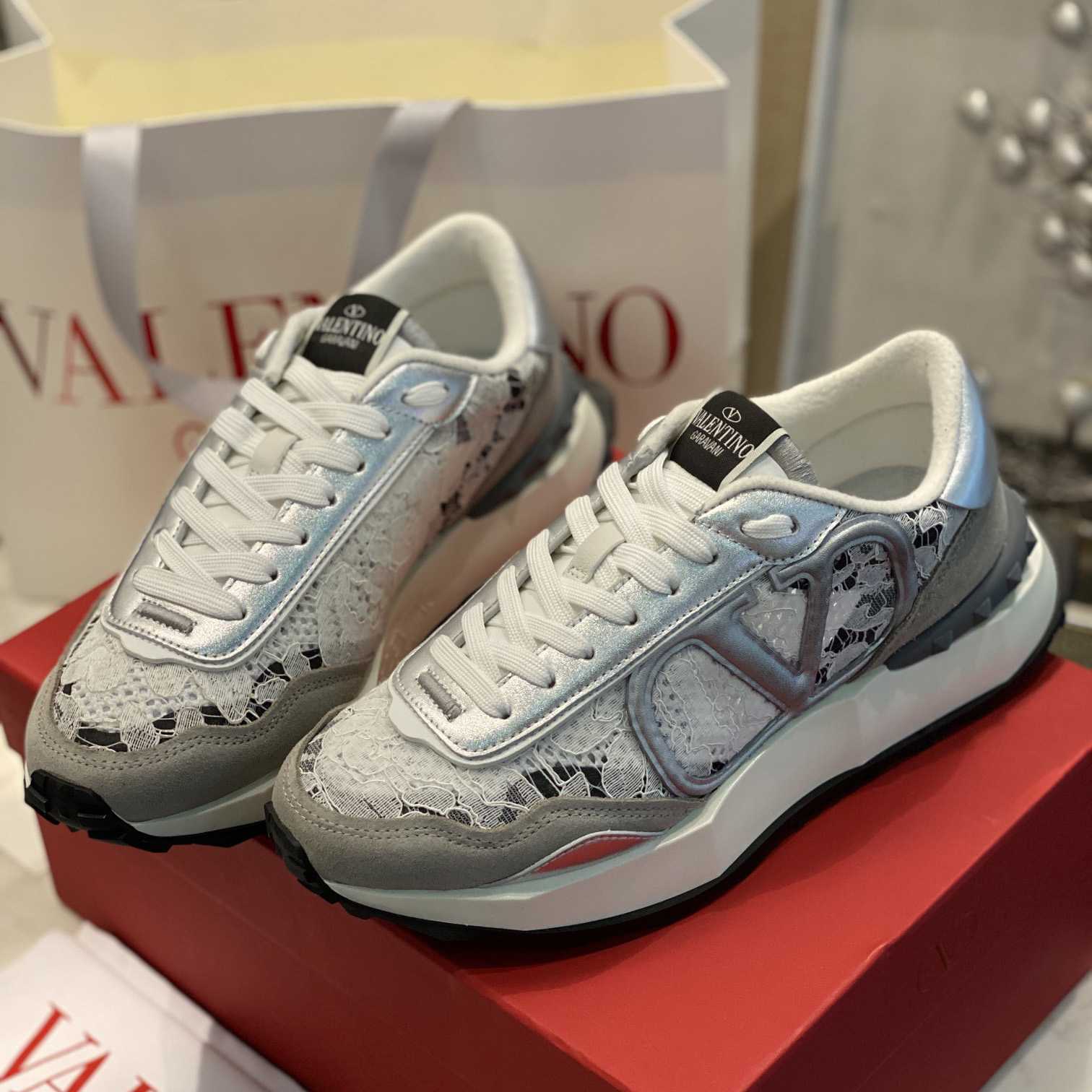 Valenti Lace And Mesh Lacerunner Sneaker  - DopestKickz