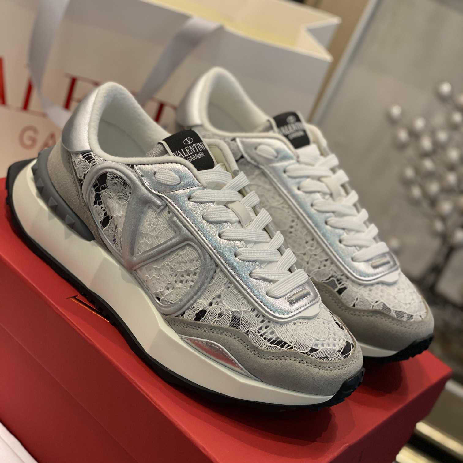 Valenti Lace And Mesh Lacerunner Sneaker  - DopestKickz