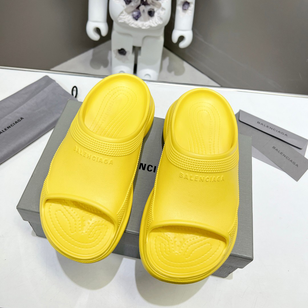 Balenciaga Women's Pool Crocs™ Slide Sandal In Yellow - DopestKickz
