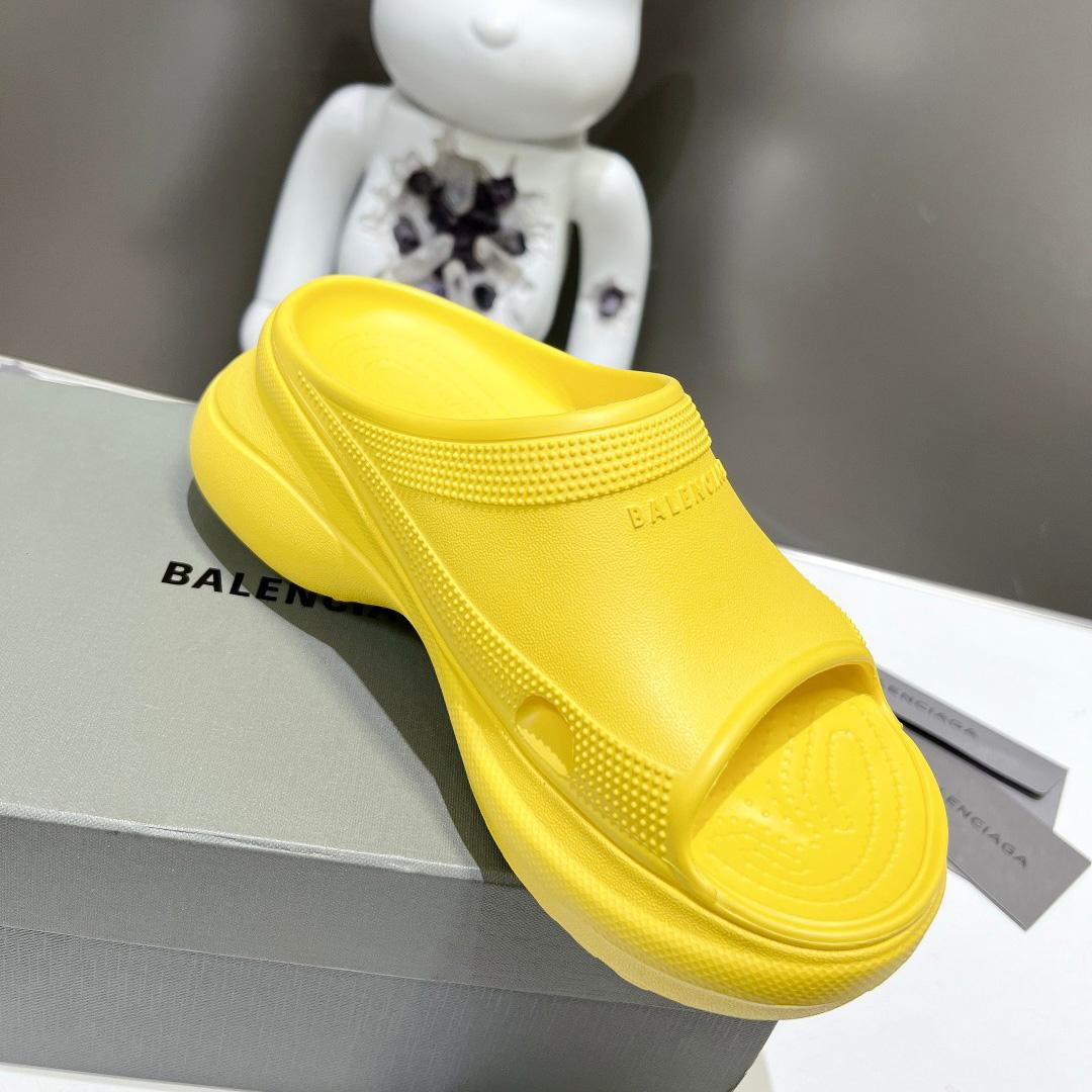 Balenciaga Women's Pool Crocs™ Slide Sandal In Yellow - DopestKickz