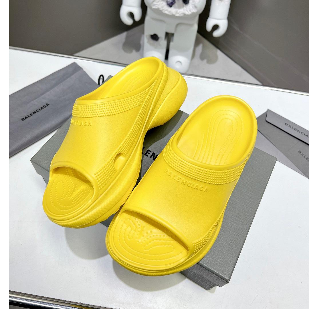 Balenciaga Women's Pool Crocs™ Slide Sandal In Yellow - DopestKickz