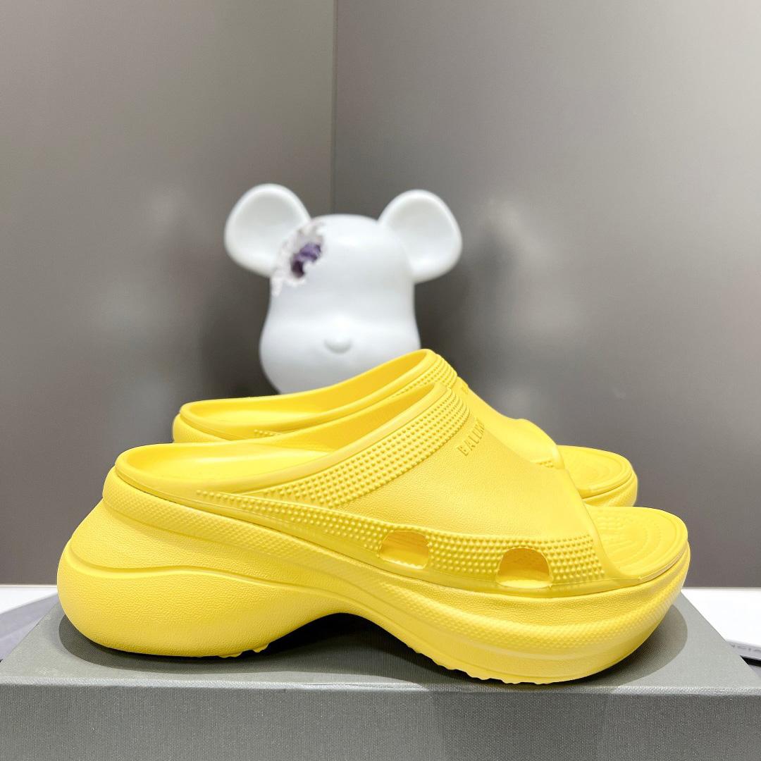 Balenciaga Women's Pool Crocs™ Slide Sandal In Yellow - DopestKickz