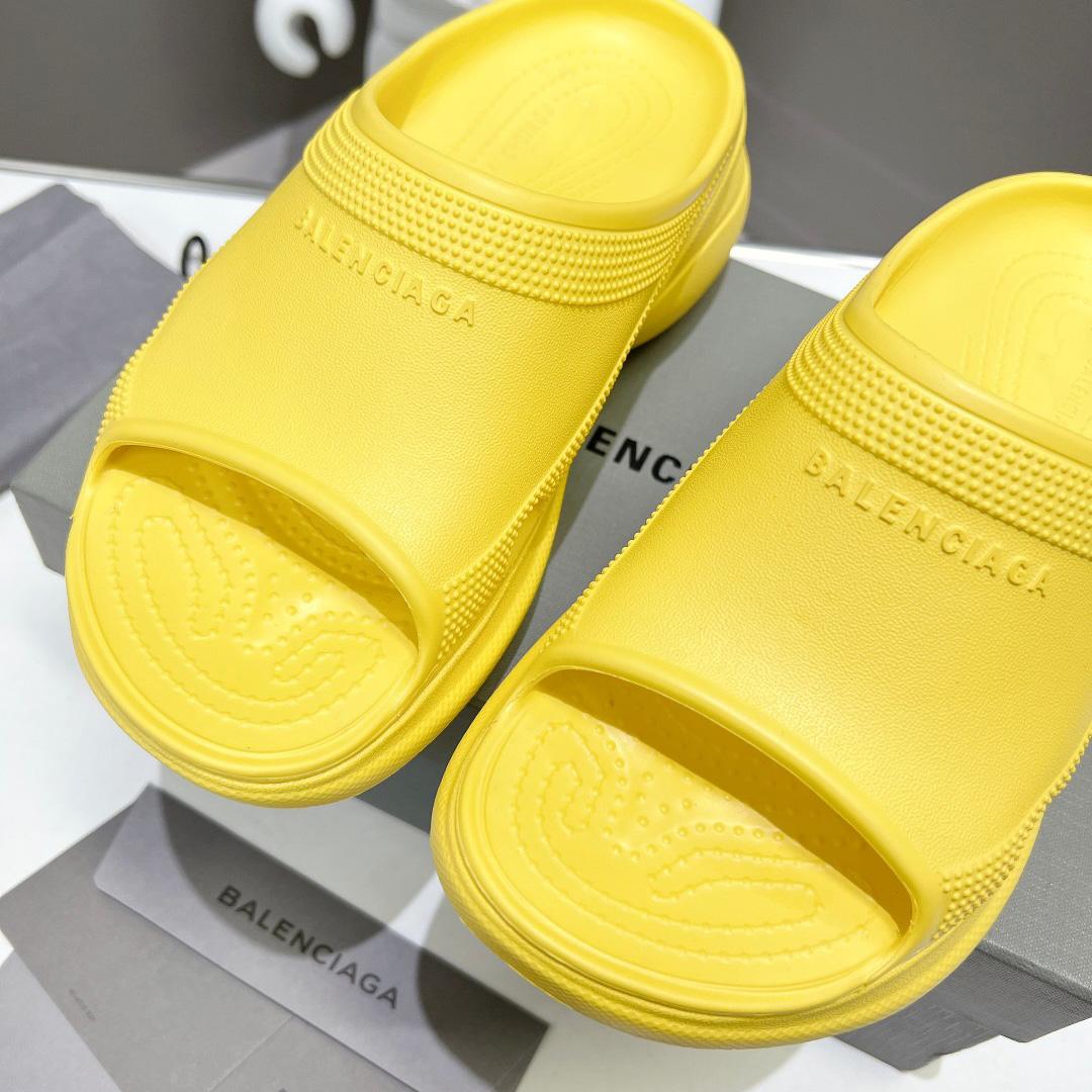 Balenciaga Women's Pool Crocs™ Slide Sandal In Yellow - DopestKickz