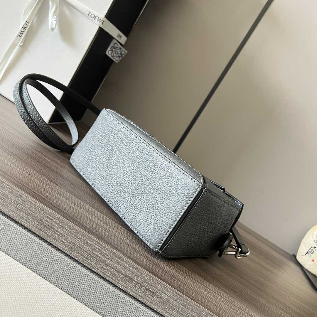 Loewe Small Puzzle Bag In Soft Grained Calfskin Grey Color - DopestKickz