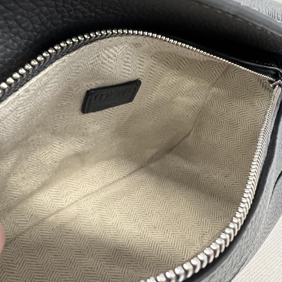 Loewe Small Puzzle Bag In Soft Grained Calfskin Grey Color - DopestKickz