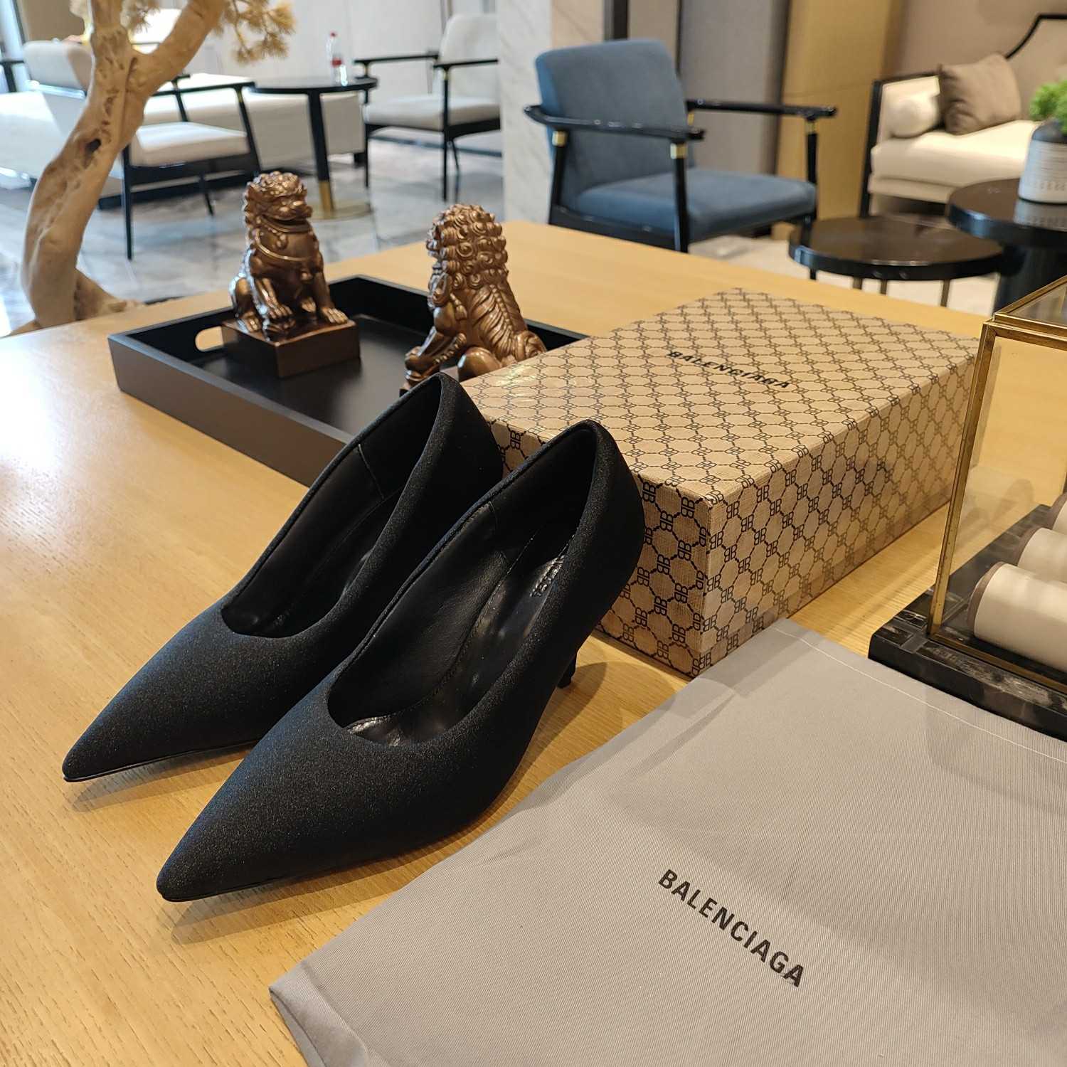 Balenciaga XL Pump 110mm In Black - DopestKickz