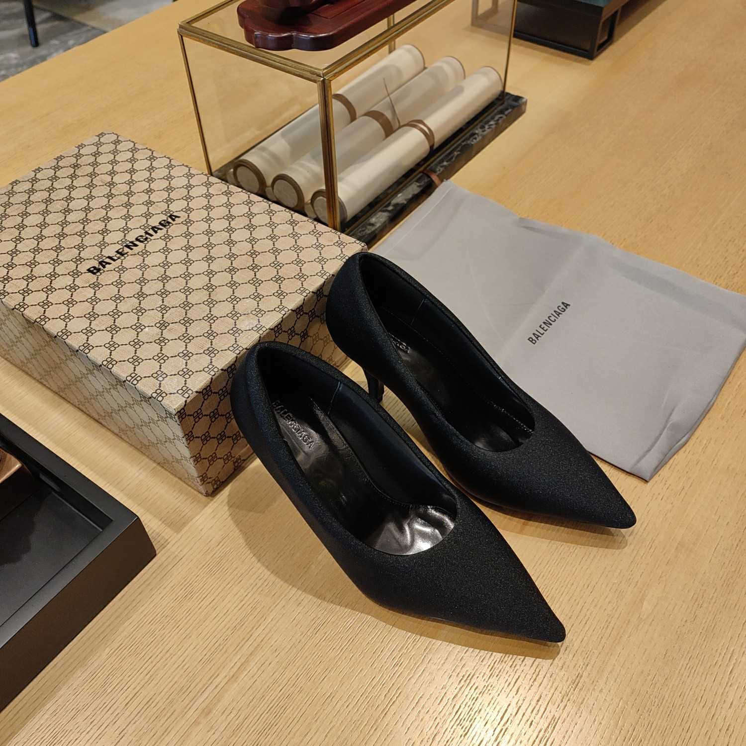 Balenciaga XL Pump 110mm In Black - DopestKickz