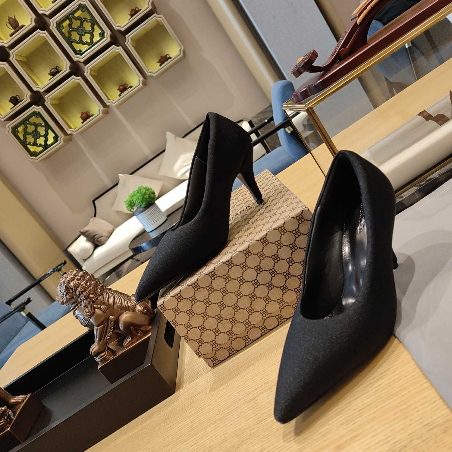 Balenciaga XL Pump 110mm In Black - DopestKickz