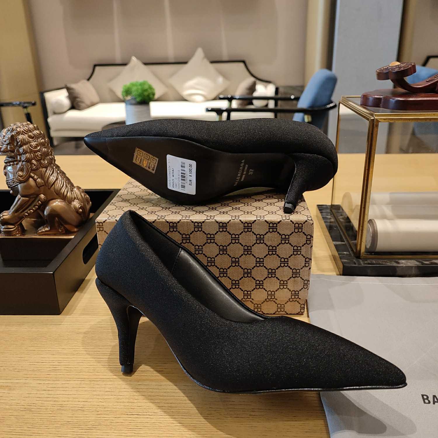 Balenciaga XL Pump 110mm In Black - DopestKickz