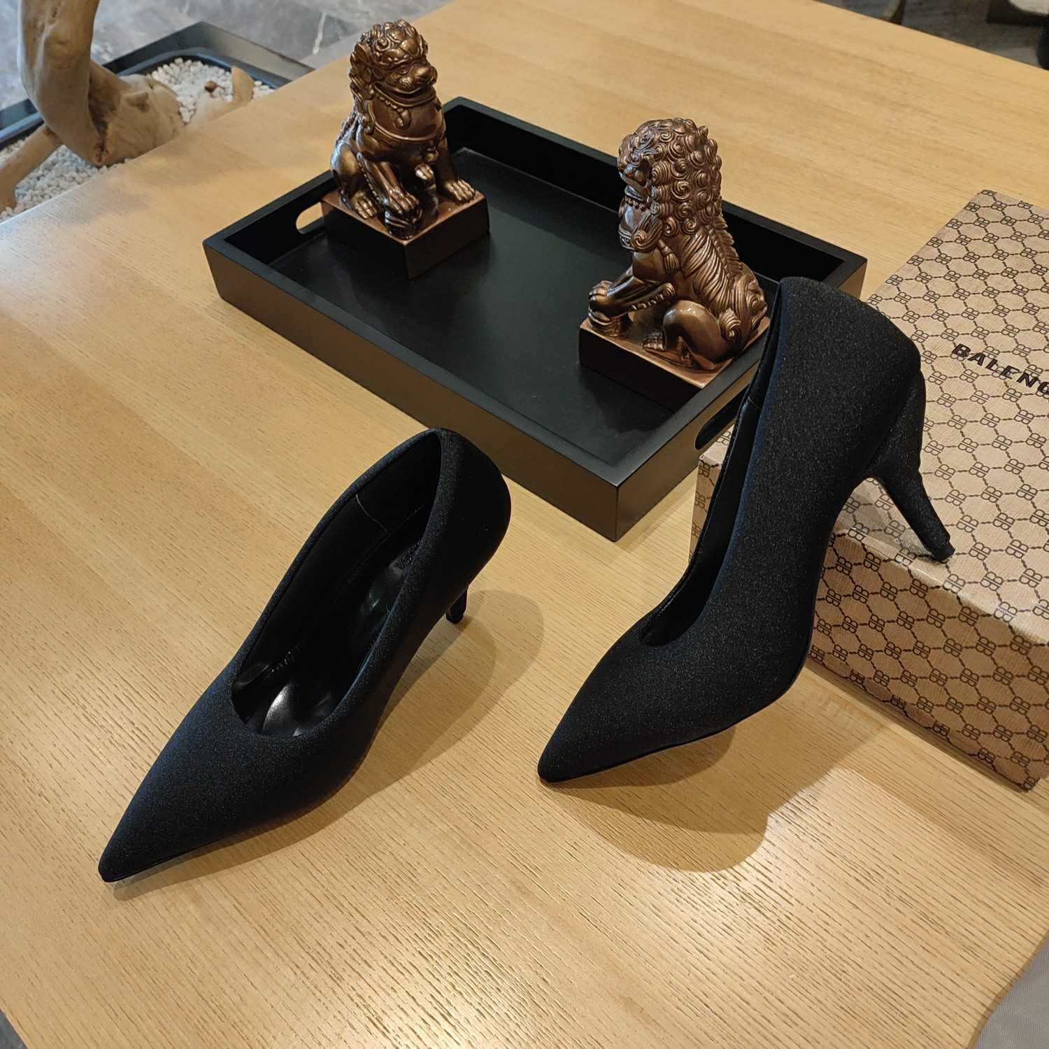 Balenciaga XL Pump 110mm In Black - DopestKickz