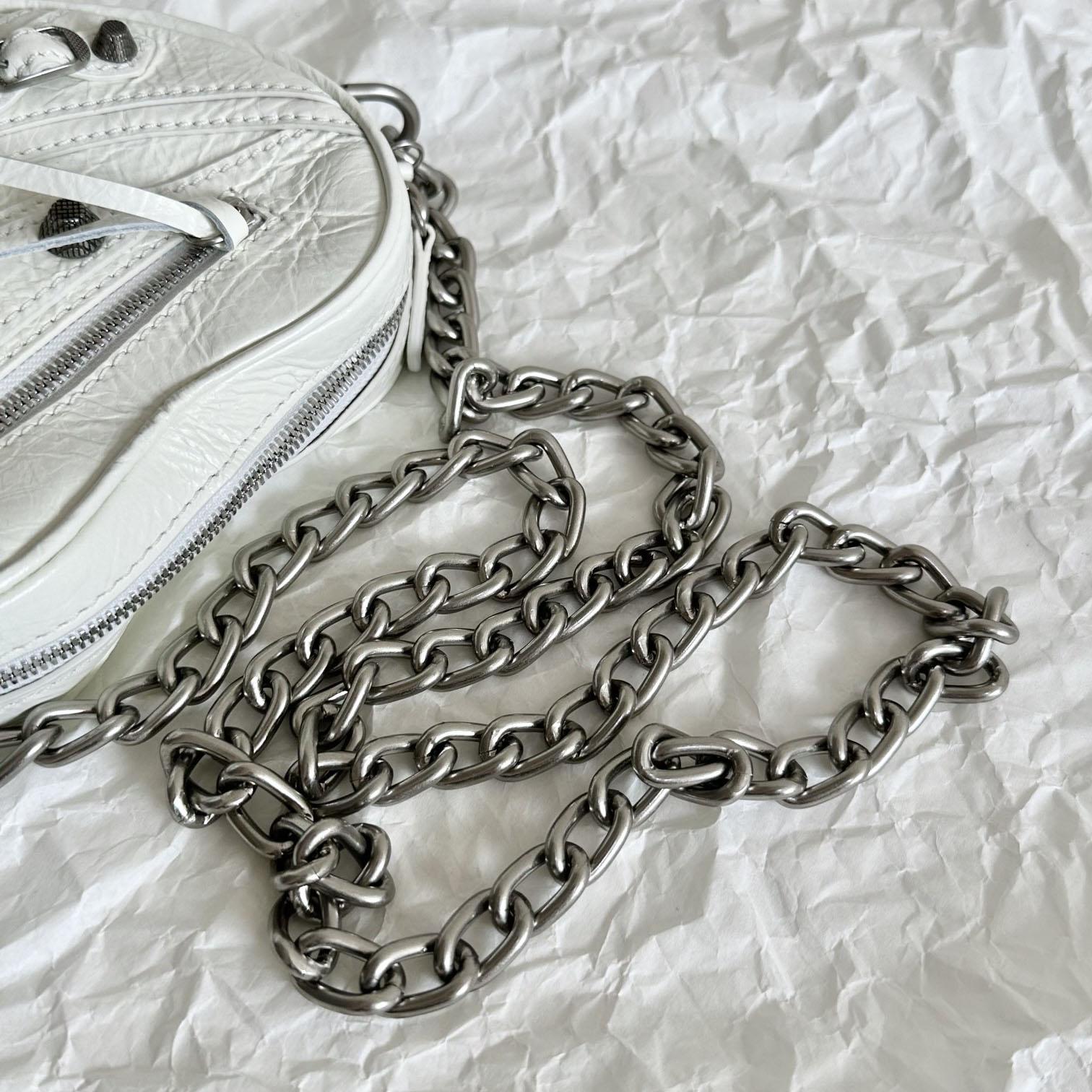 Balenciaga Le Cagole Heart Mini Bag In Optic White (16-12.7-4.5cm) - DopestKickz