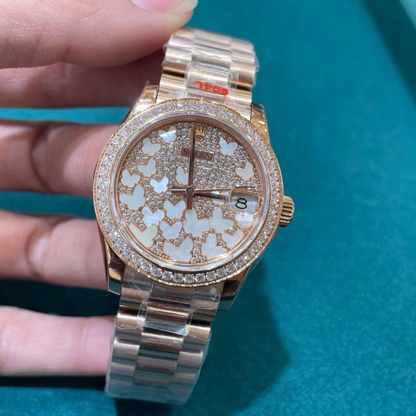 Rolex Rose Gold Datejust 31 Watch - DopestKickz