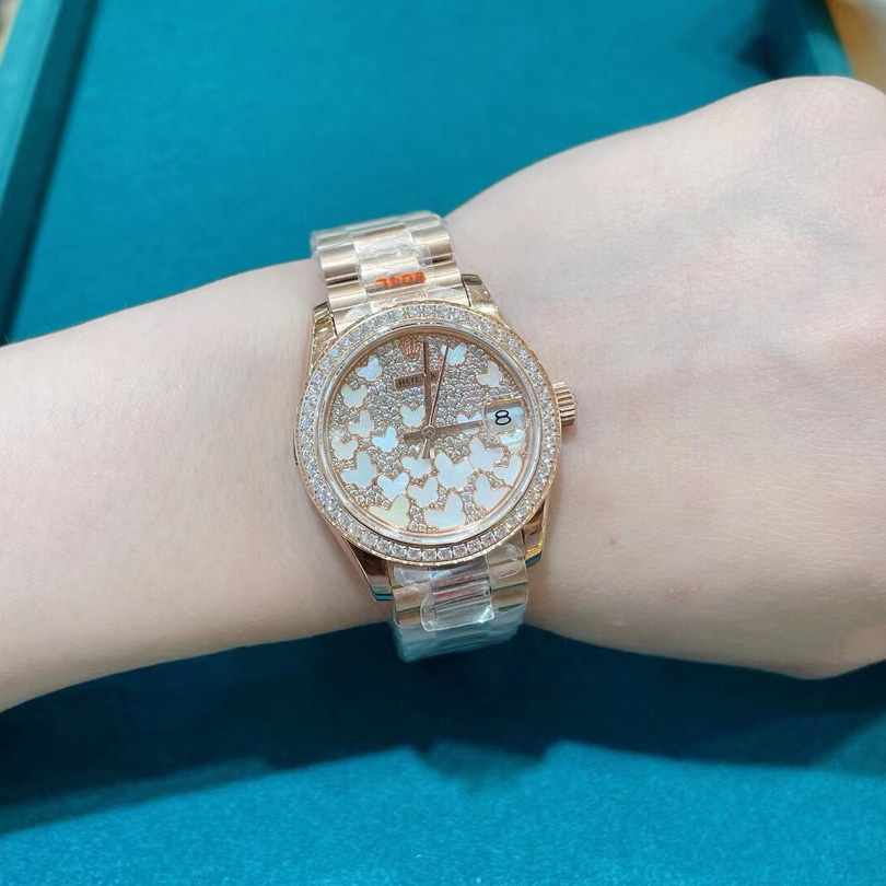 Rolex Rose Gold Datejust 31 Watch - DopestKickz