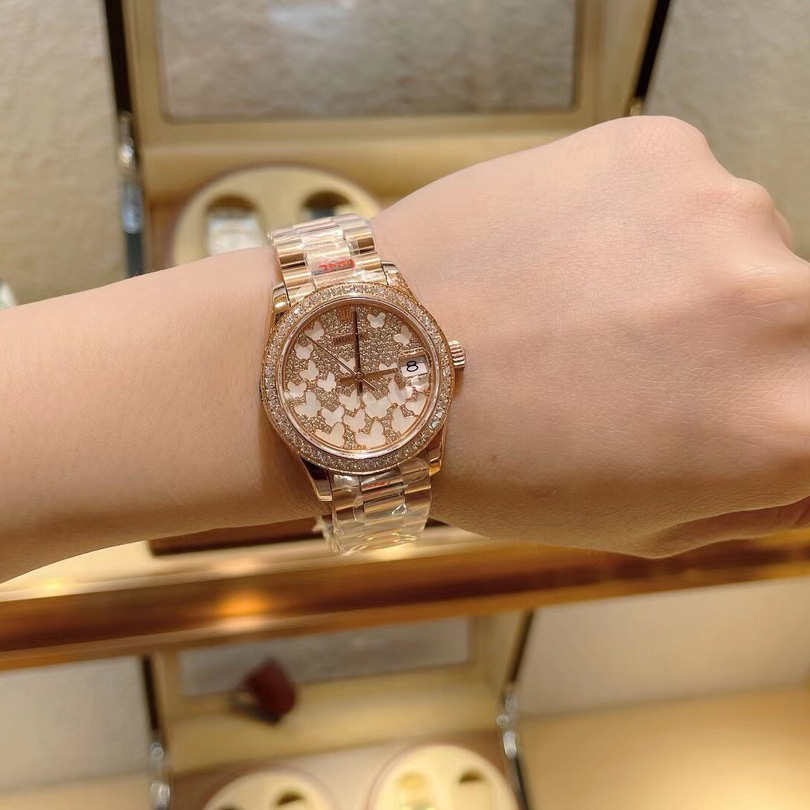 Rolex Rose Gold Datejust 31 Watch - DopestKickz