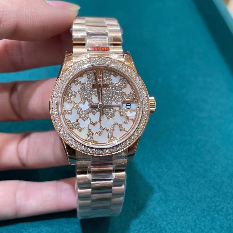Rolex Rose Gold Datejust 31 Watch - DopestKickz