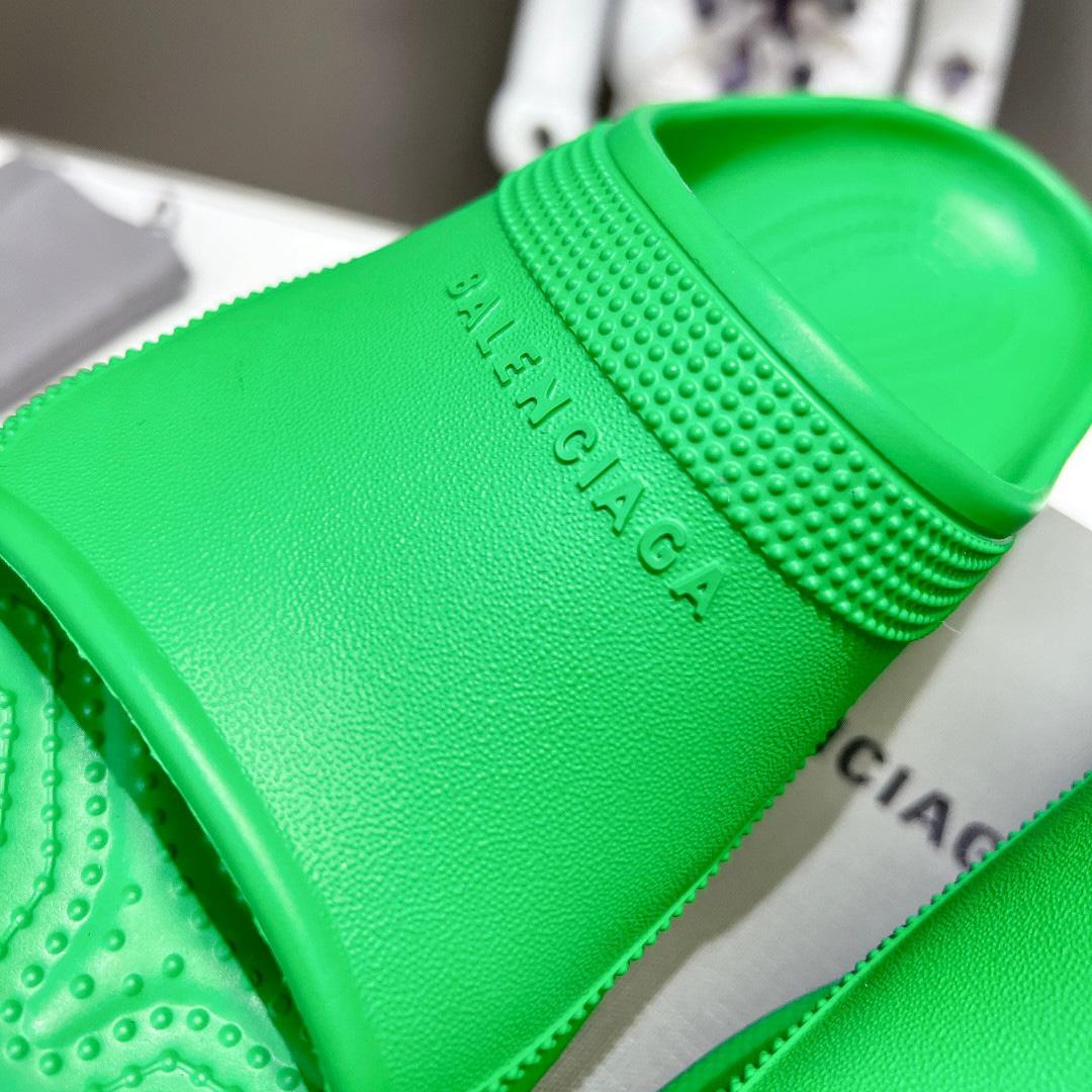 Balenciaga Women's Pool Crocs™ Slide Sandal In Green  - DopestKickz