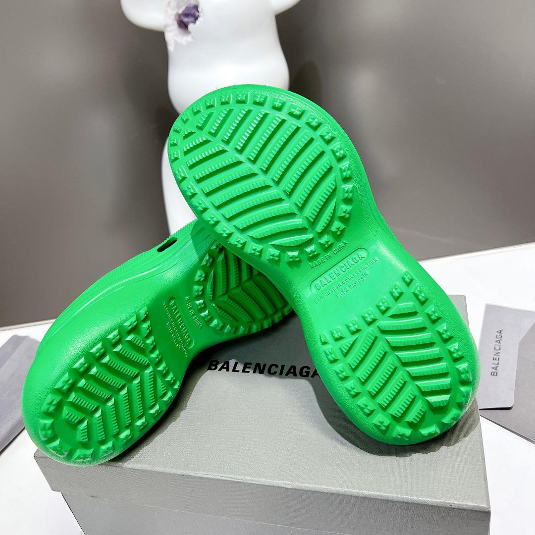 Balenciaga Women's Pool Crocs™ Slide Sandal In Green  - DopestKickz