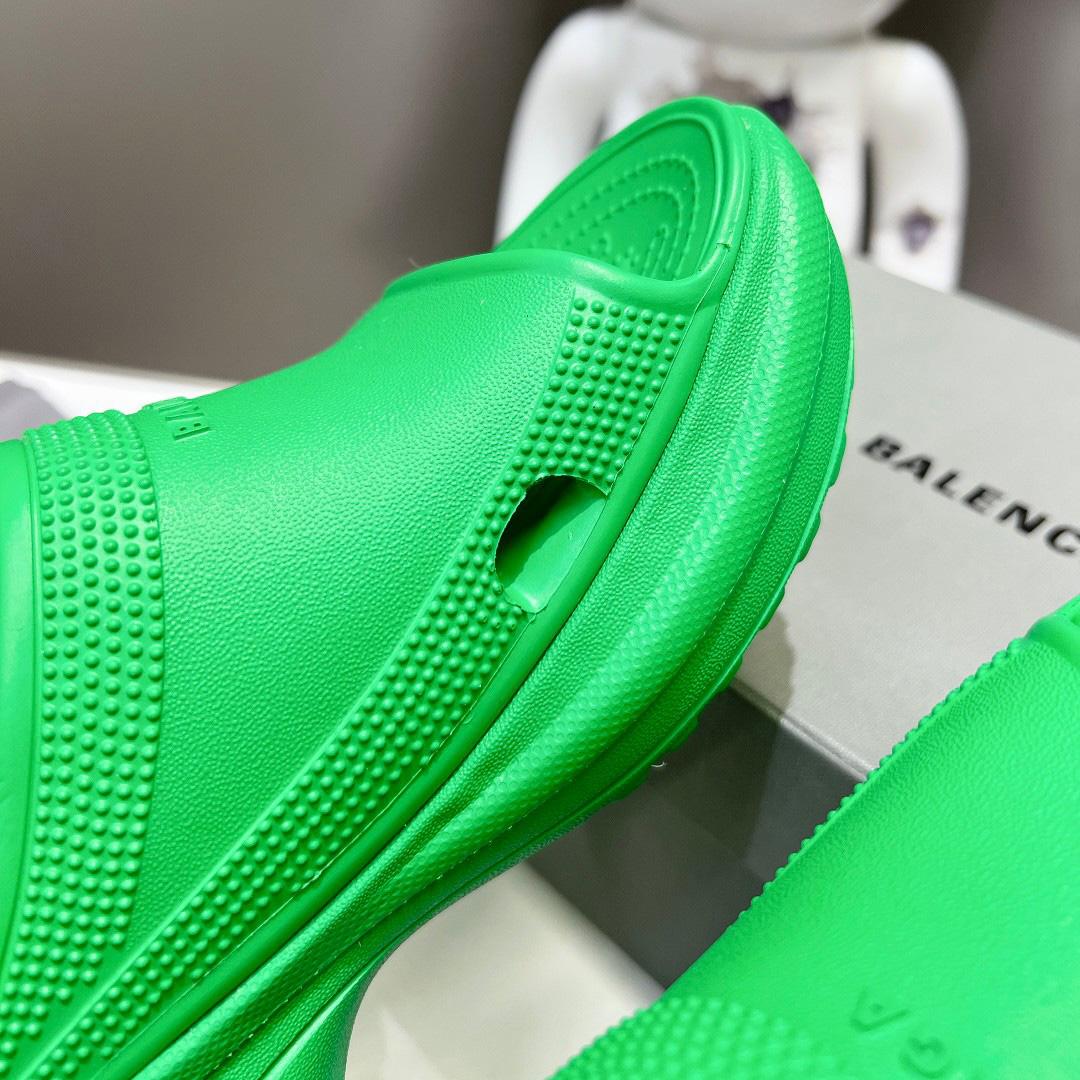 Balenciaga Women's Pool Crocs™ Slide Sandal In Green  - DopestKickz