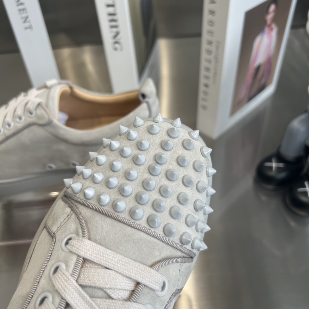 Christian Louboutin Louis Orlato Spiked Low-Top Sneakers - DopestKickz